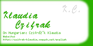 klaudia czifrak business card